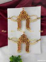 Bharatanatyam kemp Bajuband , Armlet , vanki Goldencollections