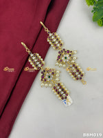 Kemp Mattal Ear Chain – Temple Jewellery for Bharatanatyam & Bridal Wear | GoldenCollections
