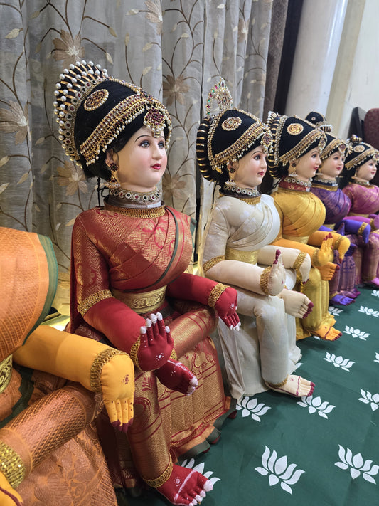 Beautifully crafted Navdurga idol with sponge detailing | GoldenCollections