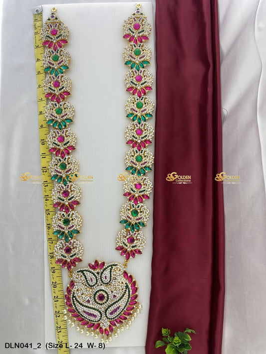 Lakshmi / Amman 1 Step Long Haram Set DLN041 deity long haram image 2