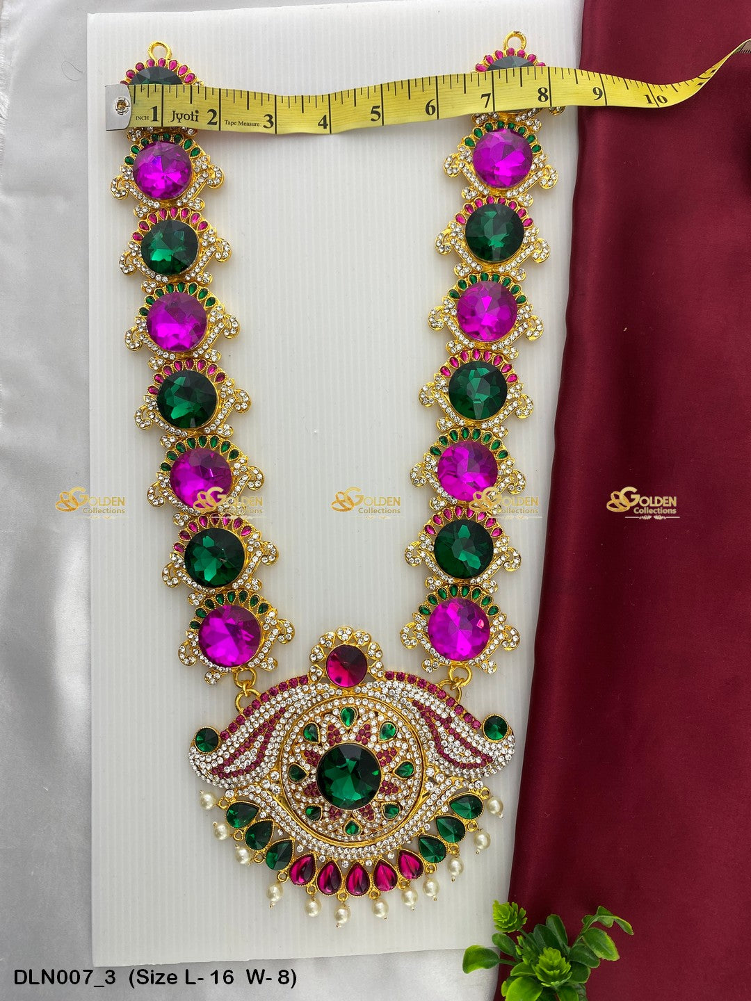 Amman Temple Jewellery Online Goldencollections Size: 16 X 8, Color: Multi, Style: 1 Step Image 3