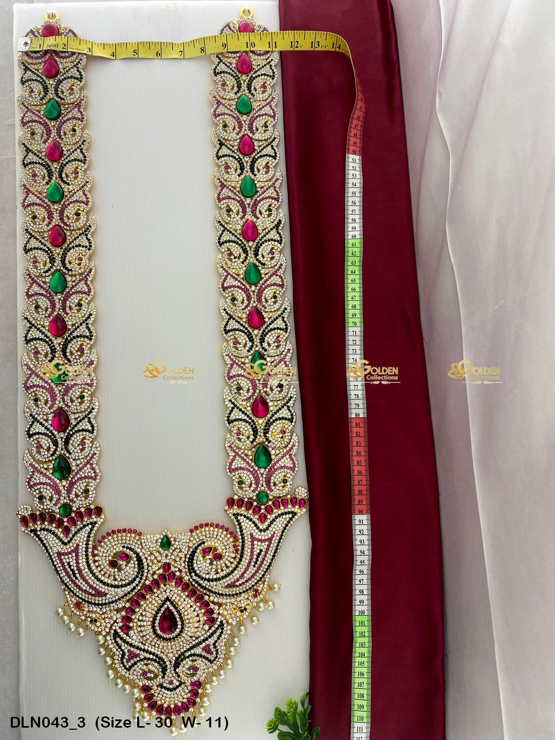 Ammavaru Long Necklace Goldencollections Size: 30 X 11, Color: Multi, Style: 1 Step Image 3