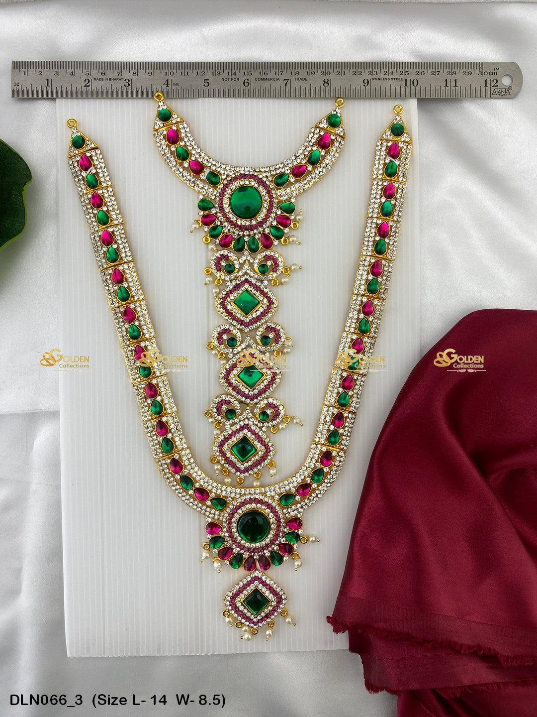 Antique Finish Long Harams Vintage Charm Personified Size: 14 X 8.5, Color: Multi, Style: 2 Step Image 3