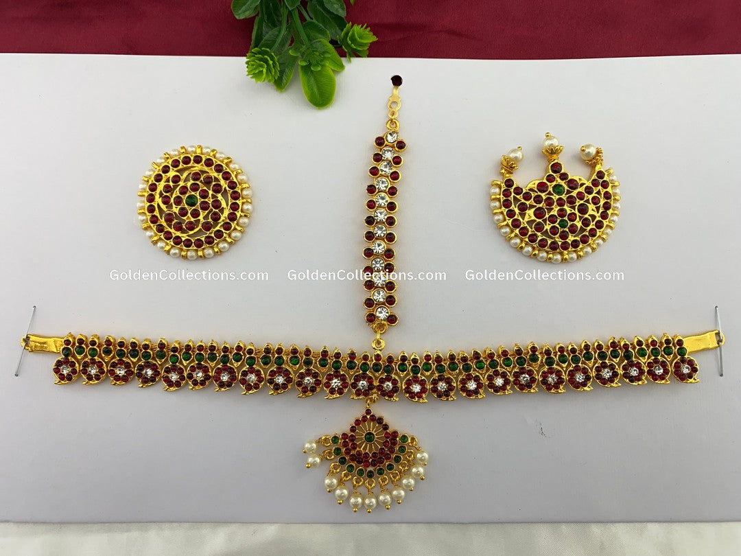 Bharatanatyam Dance Nethichutti Kemp Nethi Chutti Set Bhs005