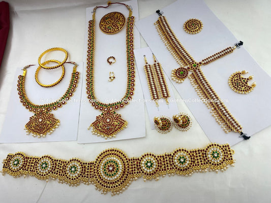 Bharatanatyam Jewellery Set Traditional By Goldencollections Bds001 2