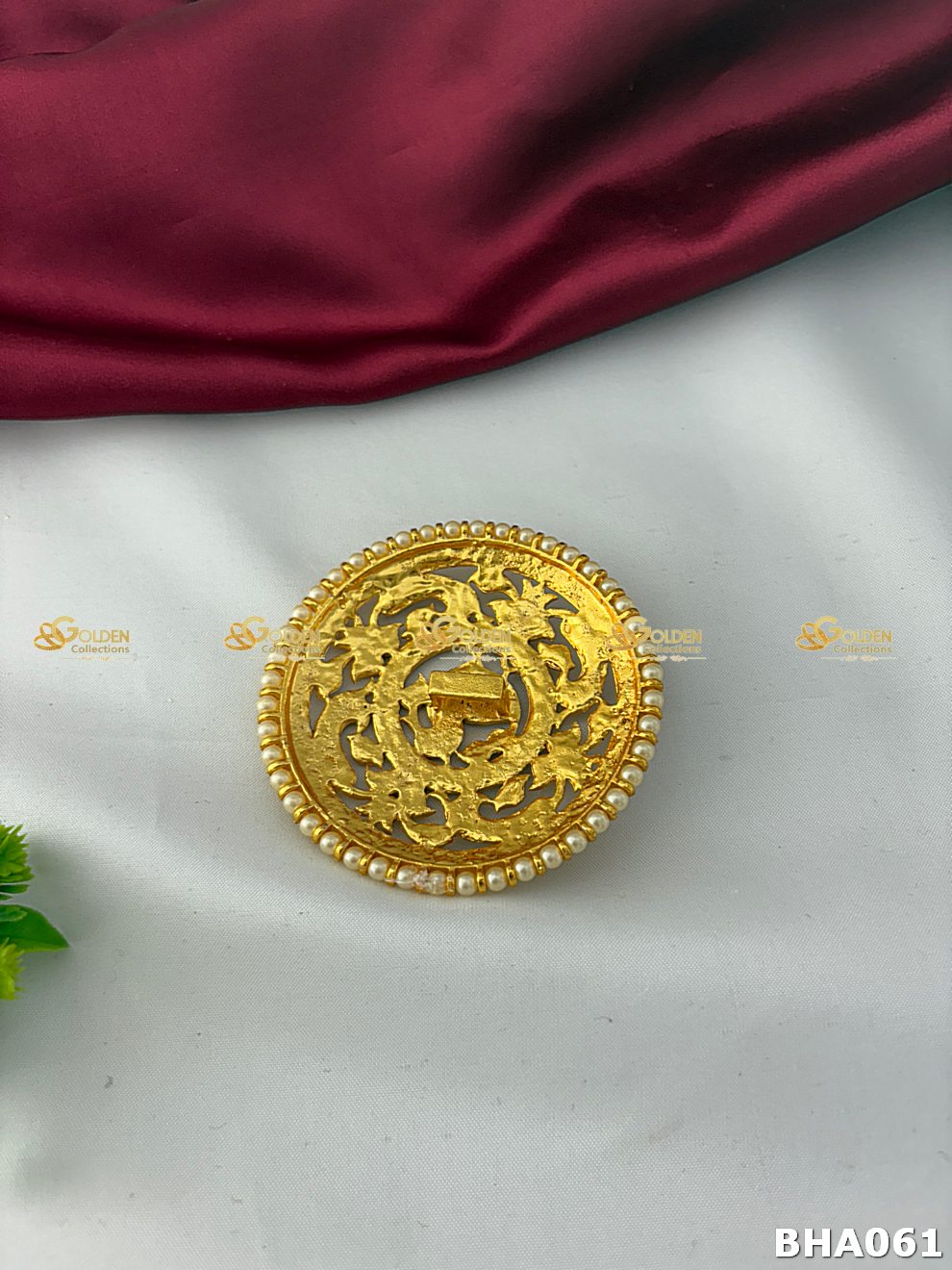 Bharatanatyam Kempu Rakodi | Temple Jewelry Round Rakodi for Dance & Arangetram