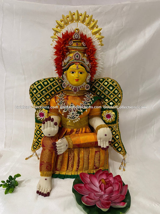 Classic Varalakshmi Vratham Idol with Jewellery Decoration - Goldencollections