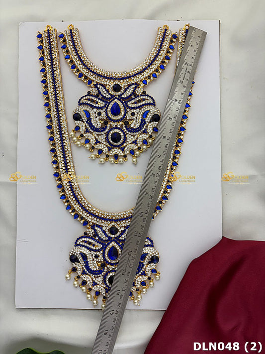 Lakshmi / Amman Blue 2 Step Long Haram DLN048 deity long haram image 2
