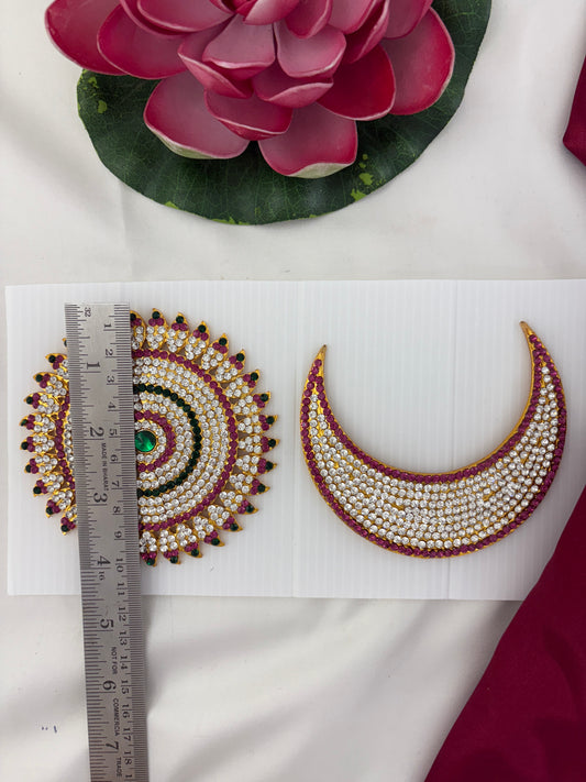 Radiant Surya Chandra Deity Jewellery Dsm009 Image 2