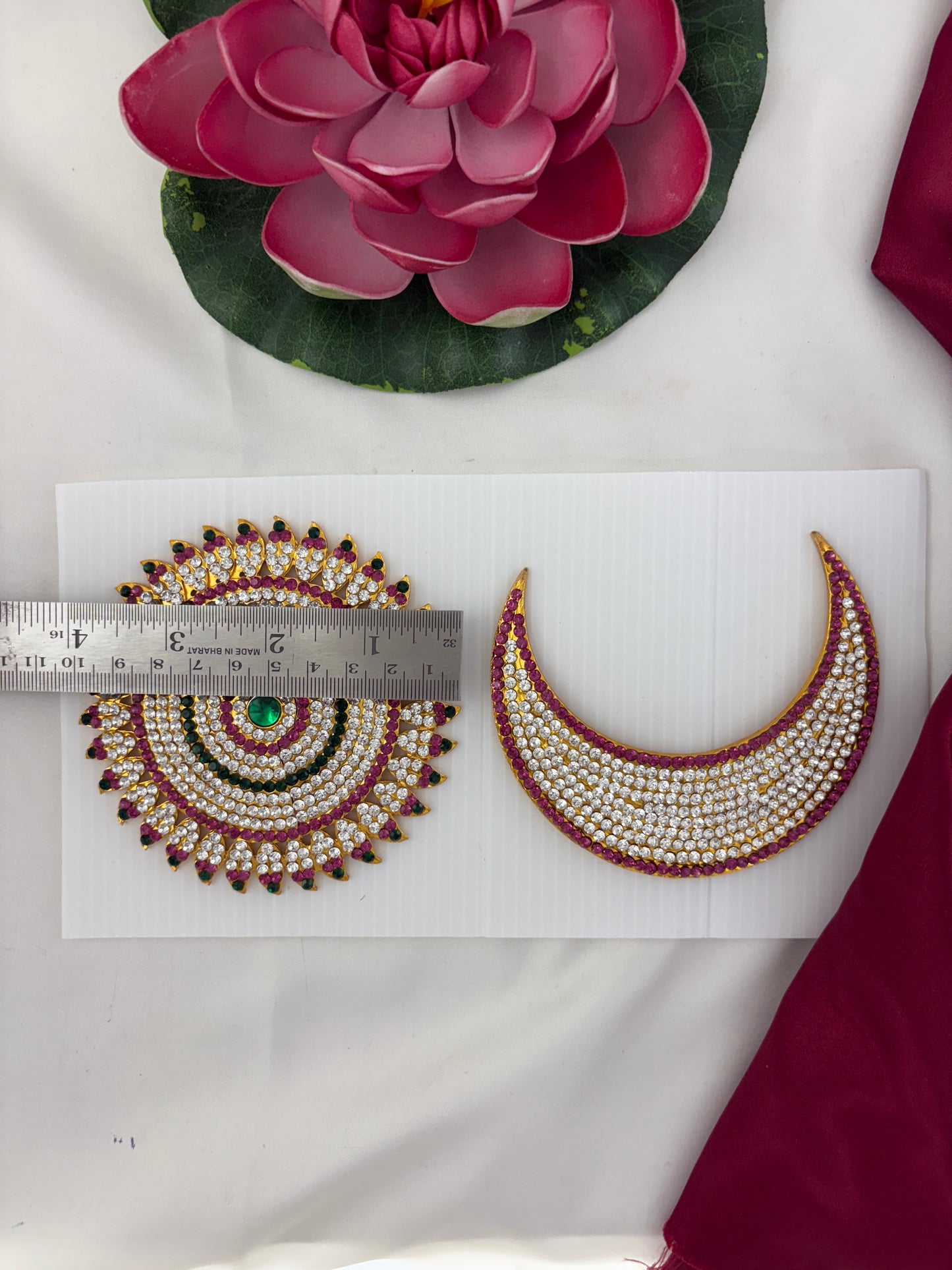 Radiant Surya Chandra Deity Jewellery Dsm009 Image 3