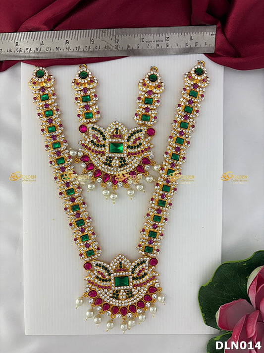 Deity Long Necklace for Worship - GoldenCollections
