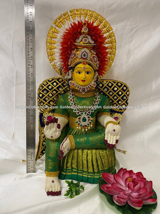 Varalakshmi Amman Idol Full Set 20 in Green VLD024 for Varalakshmi Vratham pooja image 2