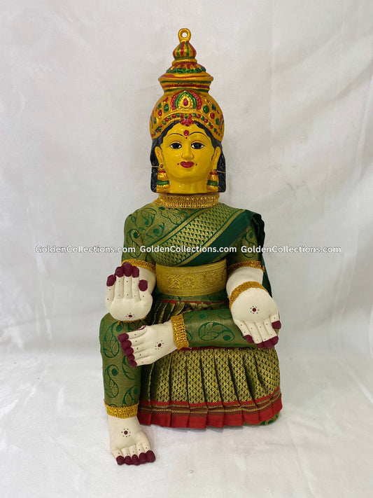 Goddess Varalakshmi Charming Green Doll  Goldencollections