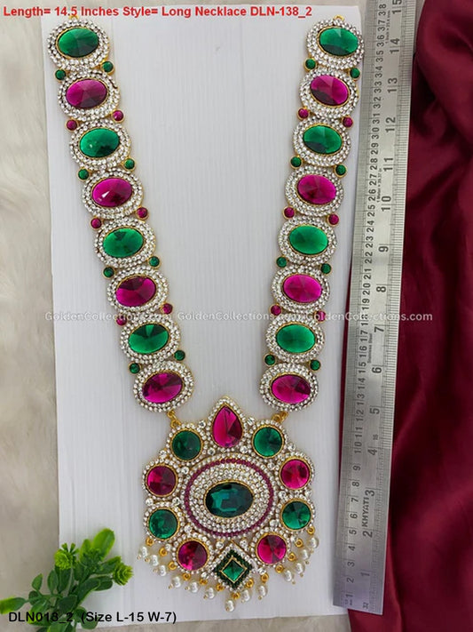 Goddess Amman Jewellery Set Goldencollections Size: 15 X 7, Color: Multi, Style: 1 Step Image 2