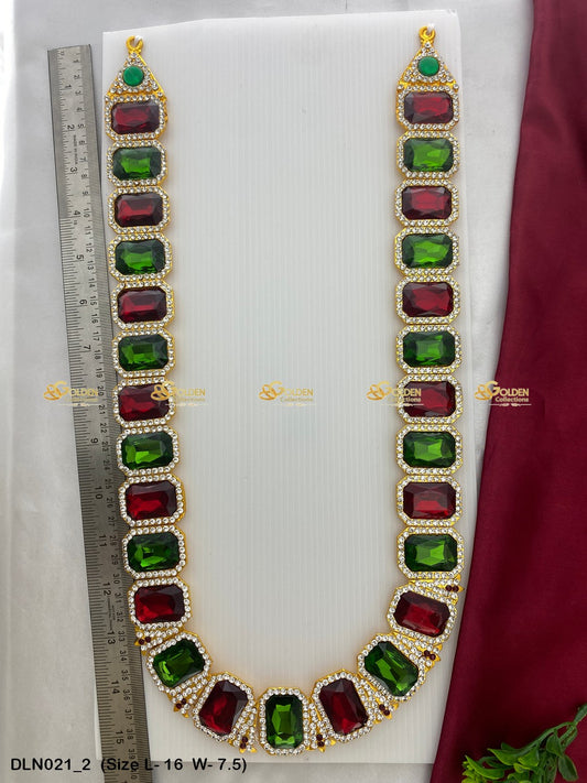 Lakshmi / Amman 1 Step Long Haram Set DLN021 deity long haram image 2