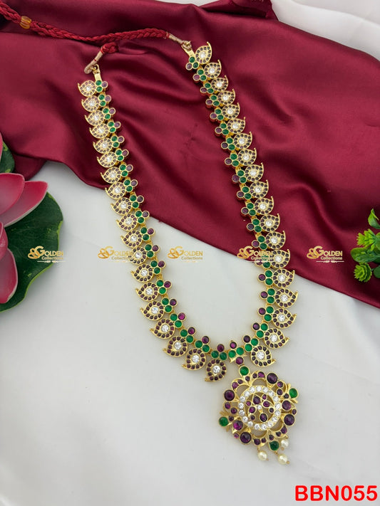 GoldenCollections Kemp Mango Long Necklace for Rangapravesam