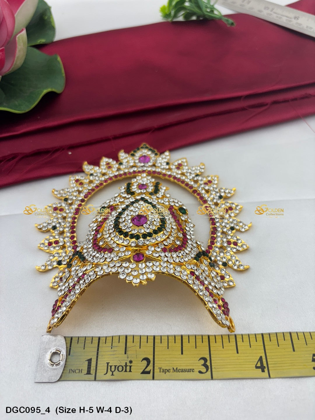 Graceful Crown For Hindu God Goldencollections Size: 5 X 4 X 3, Color: Multi, Style: Arch Image 4