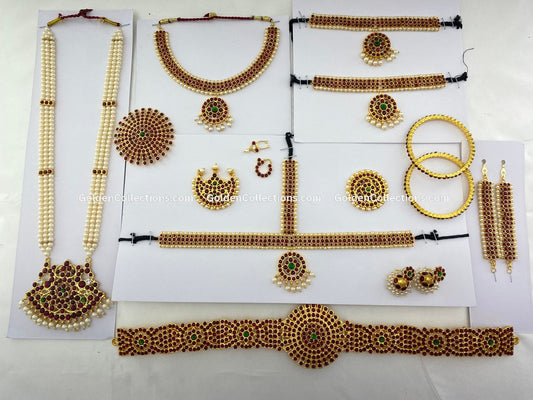 Indian Bharatanatyam Jewellery Set By Goldencollections Bds012 2