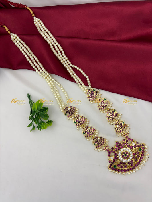Kemp Long Necklaces For Bharatanatyam Dance Performances Color: Kemp Style: Kemp Short Necklace Image 2
