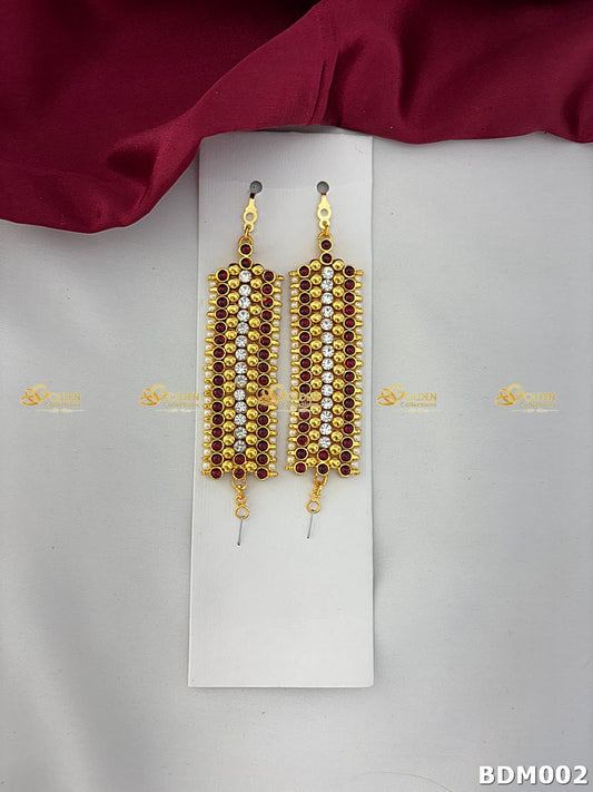 Kempu Stones Mattal for Bharatanatyam - South Indian Jewelry GOLDENCOLLECTIONS