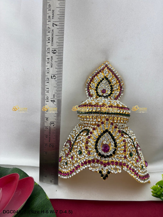 Deity Half Round Stone Crown DGC049 deity crown image 2
