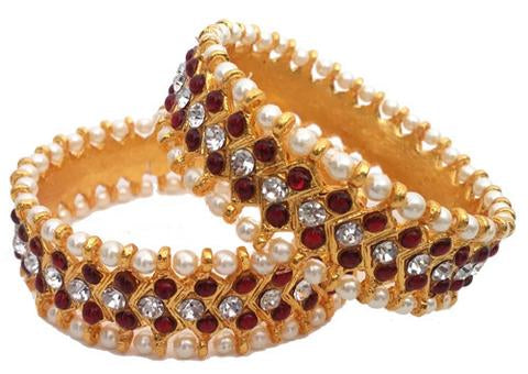 Ethnic Stone Bharatanatyam Bangles Goldencollections