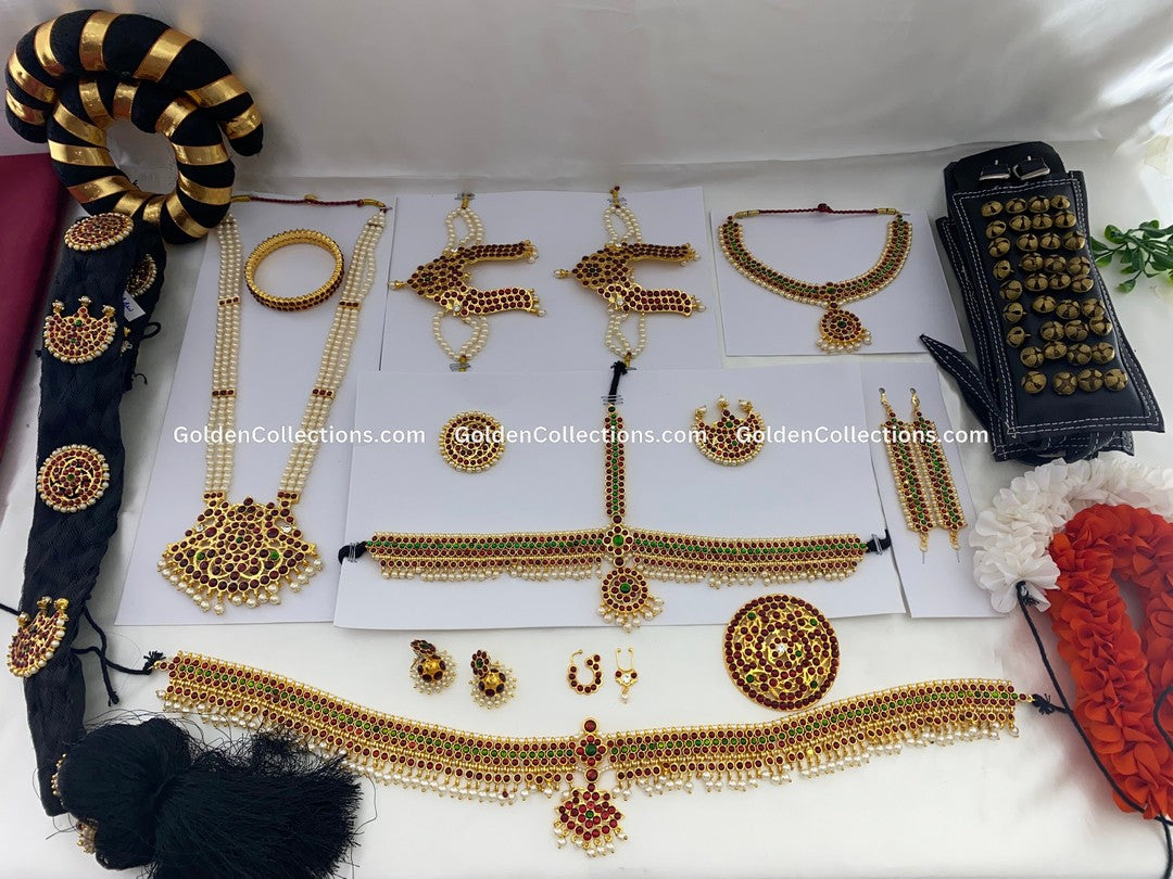 South Indian temple-style jewelry for classical performances