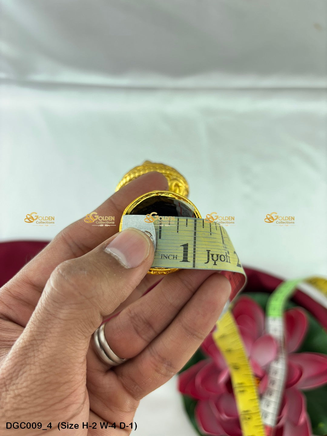 Amman Kireedam Divine Crown Goldencollections Size: 2 X 4 X 1, Color: Gold, Style: Full Round Andalu Left Image 4