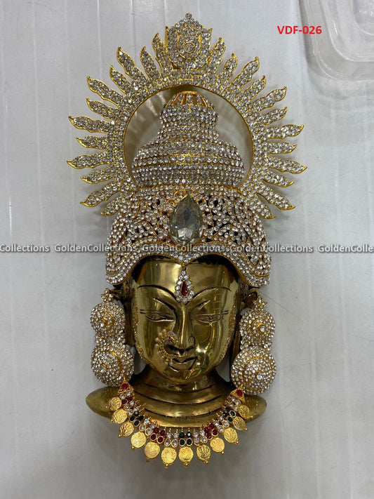 Varalakshmi Ammavaru Brass Face VDF026 deity face for pooja alankaram image 2