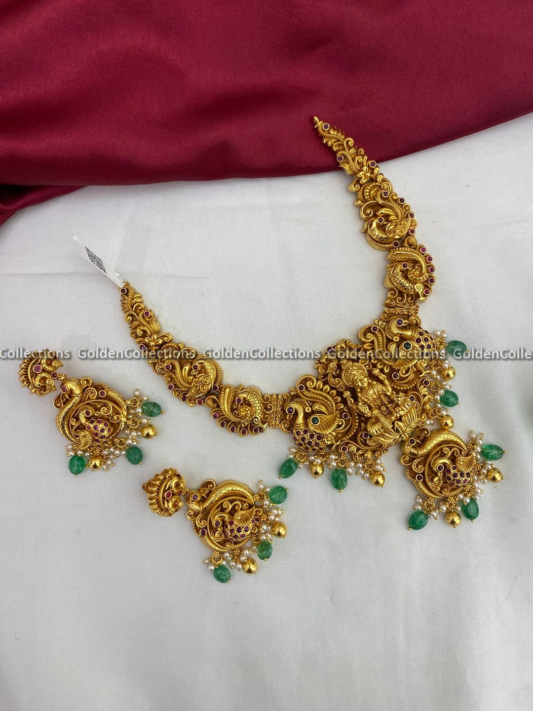 Antique 925 Silver Nakshi Temple Necklace Intricate Handcrafted Design SJN002