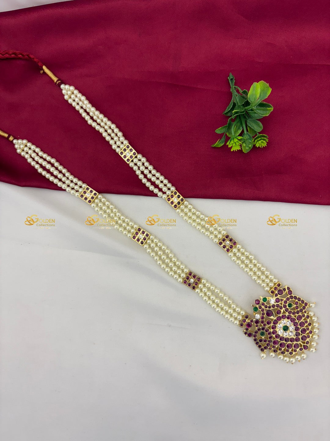 Antique Temple Jewellery Set For Marriage Long Necklaces For Women Color: Kemp Style: Kemp Short Necklace Image 9