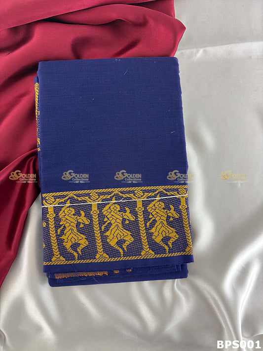 Bharatanatyam dance practice saree cotton lightweight rehearsal saree GoldenCollections Blue
