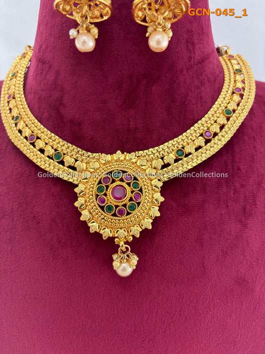 Artificial Necklace : Layered Necklace Style Golden Collections 2