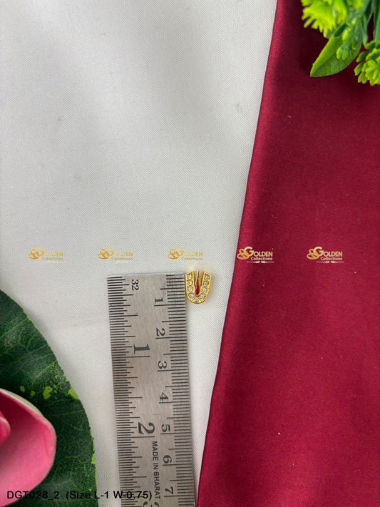 Balaji Forehead Tilak With Cz Stones Namam For Lord Venkateshwara Size: 1 x 0.75, Color: Multi, Style: Balaji Namam Image 2