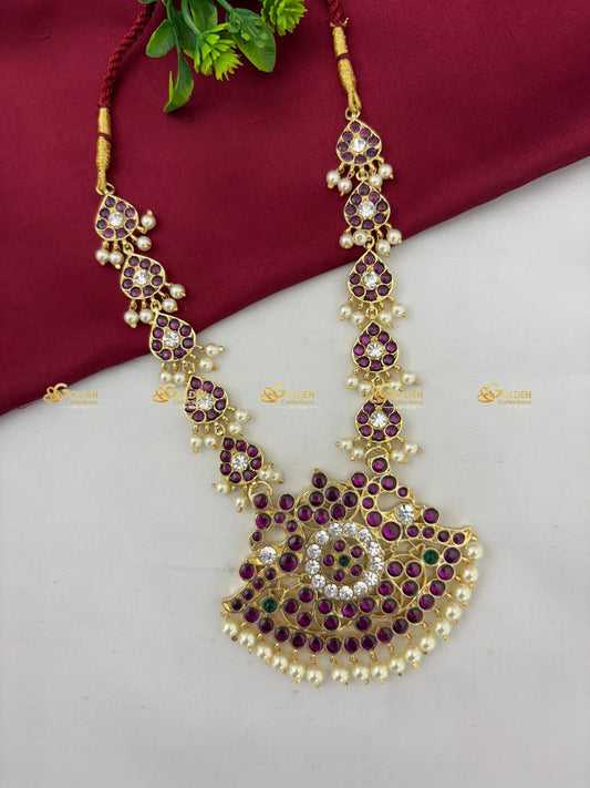 Beautiful Kemp Short Necklace For Bharatanatyam Color: Kemp Style: Kemp Short Necklace Image 2