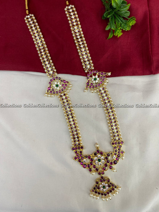 Best Kemp Long Necklaces For Bharatanatyam Dancers Color: Kemp Style: Kemp Short Necklace Image 2