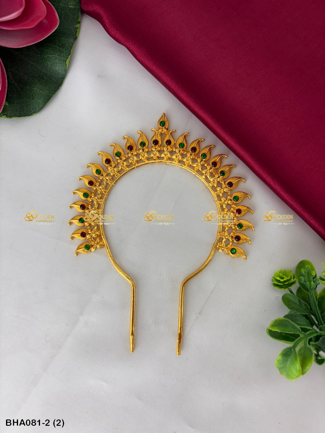 Bharatanatyam Arch Traditional Hair Accessory For Dancers Color: Multi, Style: Bharatanatyam Arch Image 1