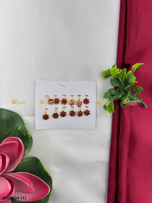 Bharatanatyam Dance Nose Pin Traditional Jewelry Color: Kemp, Style: Nose Pin Image 1