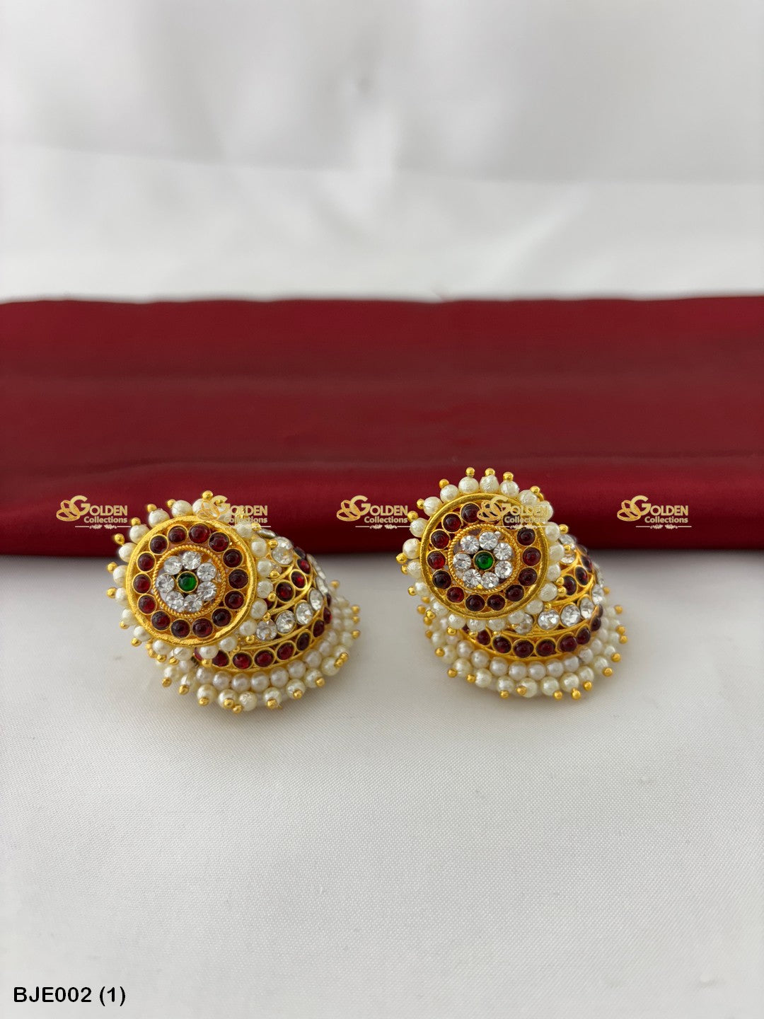 Bharatanatyam Jhumka Goldencollections Color: Multi, Style: Bharatanatyam Earrings Image 1