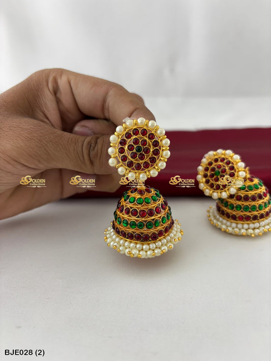 Bharatanatyam Jhumka Online Goldencollections Color: Multi, Style: Bharatanatyam Earrings Image 1