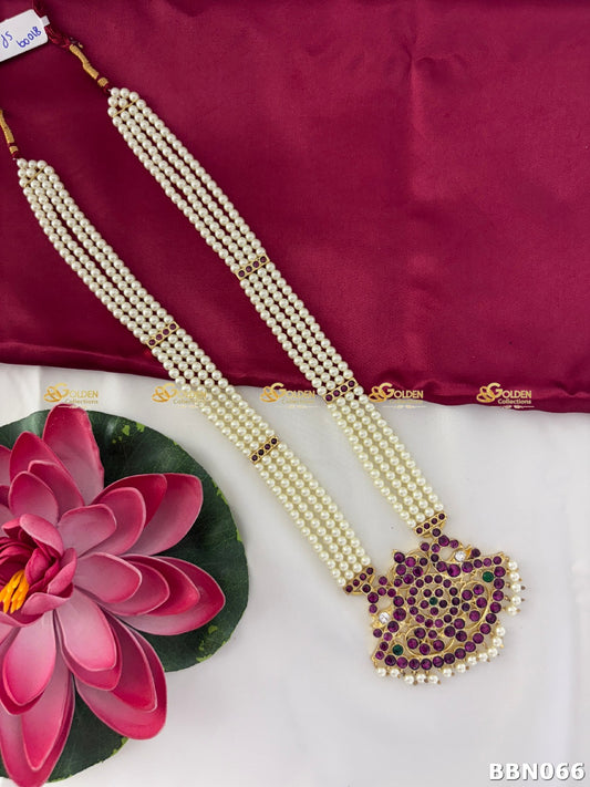 Kemp Bharatanatyam Long Haram | Temple Jewellery for Arangetram