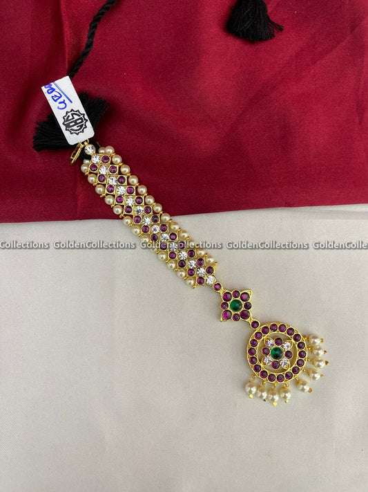 Bharatanatyam Kemp Maang Tikka Symbol Of Dance Tradition Color: Kemp Style: Maang Tikka Image 2