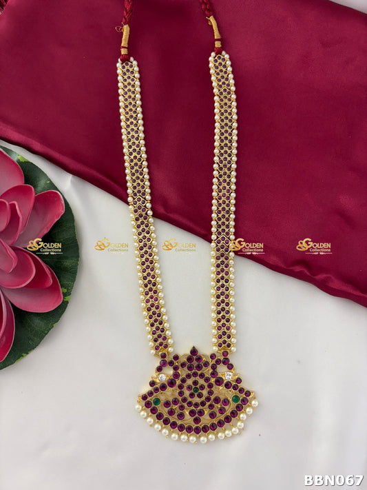 Bharatanatyam Kemp Necklace | Antique Temple Jewellery Online