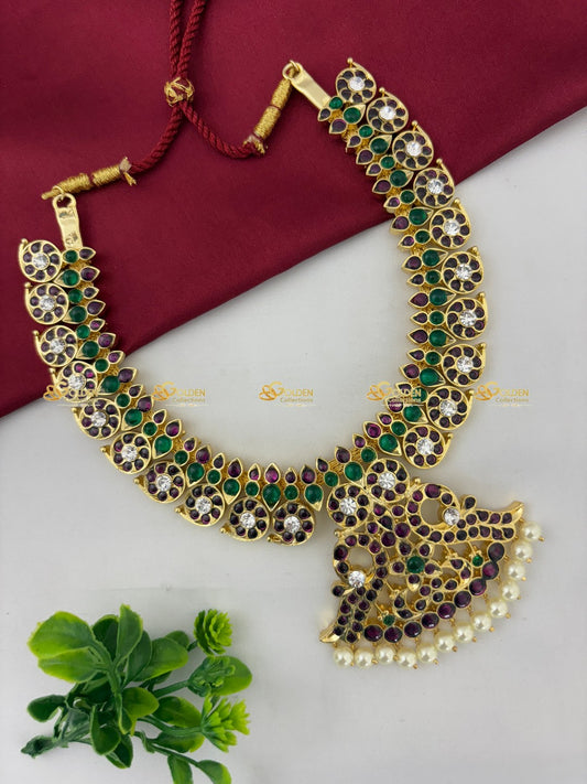 Bharatanatyam Kemp Necklaces Classic Designs With Timeless Appeal Color: Kemp Style: Kemp Short Necklace Image 2