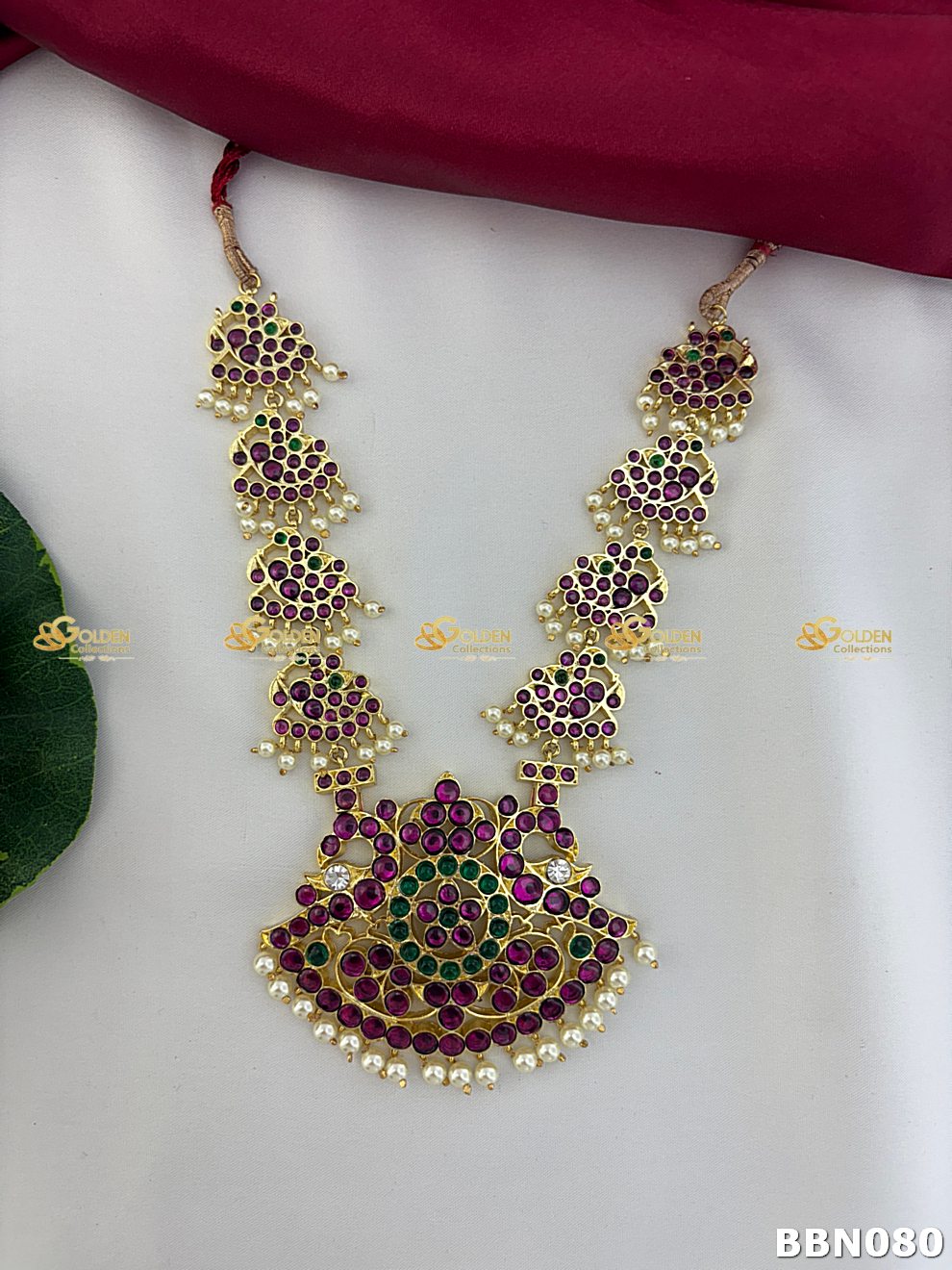 Bharatanatyam Kemp Short Necklace – Temple Jewelry for Dance
