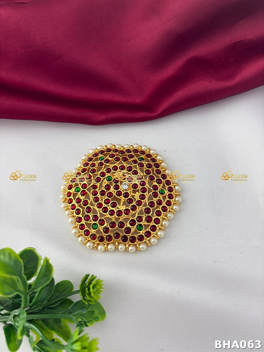 Pearl Border Bharatanatyam Rakodi | Temple Jewellery Hair Accessory