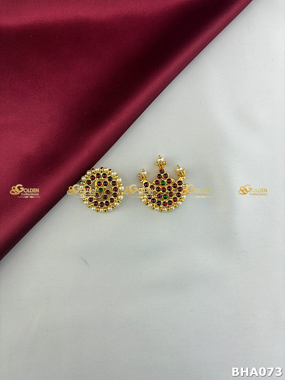 Bharatanatyam Sun and Moon Surya Chandra Hair Ornaments BHA-073 for Bharatanatyam and Kuchipudi dance hairstyle