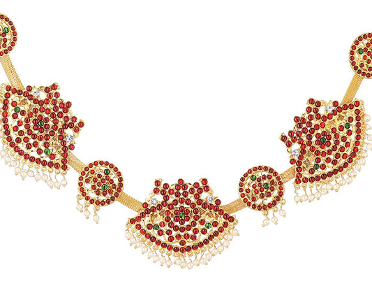 Bharatanatyam Temple Dance Vaddanam Waist Belt Golden Collections