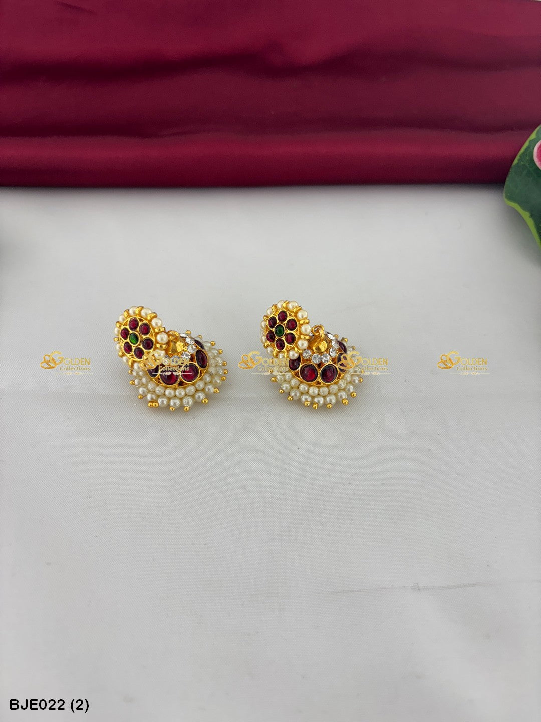 Bharatanatyam Temple Jewelry Earrings Goldencollections Color: Multi, Style: Bharatanatyam Earrings Image 1