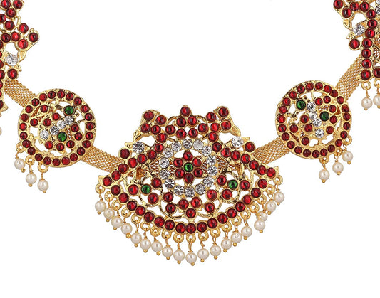 Handcrafted Bharatanatyam Waist Belt Vaddanam Golden Collections